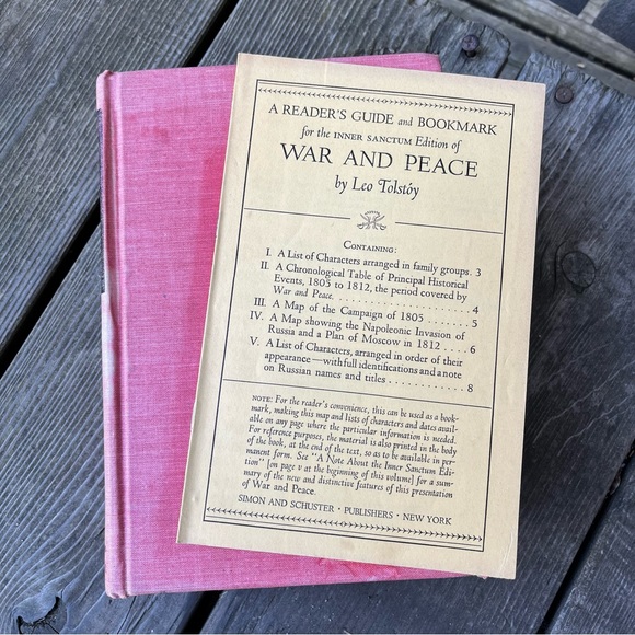 War And Peace The Inner Sanctum 1942 Vintage Hardcover Edition By Leo Tolstoy - Picture 5 of 16